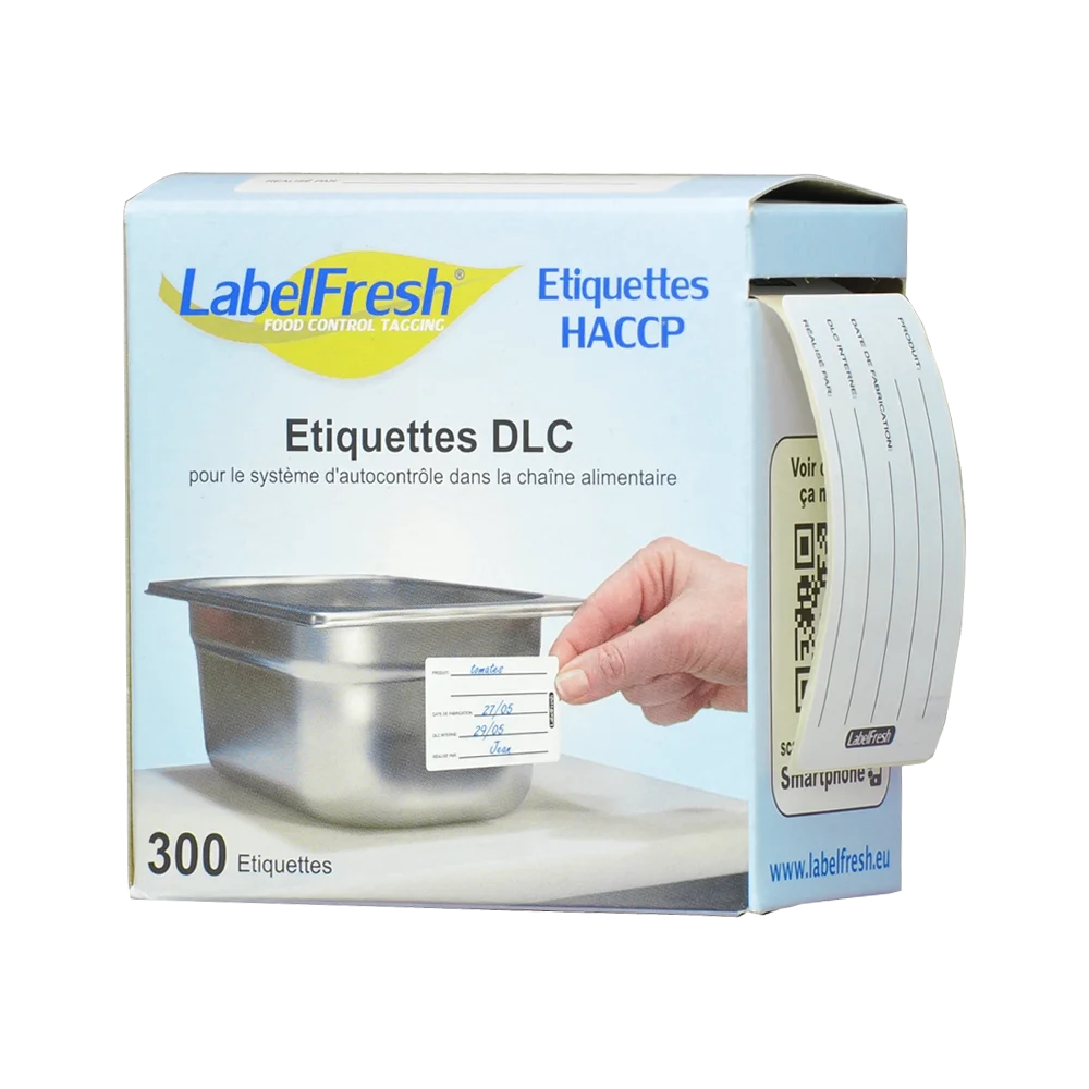 ETIQUETTE TRAÇABILITE DLC 70*45MM - LABELFRESH *300