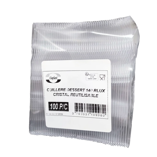CUILLERE DESSERT 140 EN PLASTIQUE REUTILISABLE *100