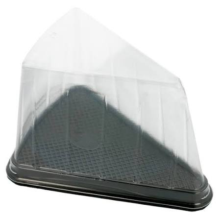 300 U. RÉCIPIENTS TRIANGULAIRES GÂTEAUX 12,4x8,75x8,2CM TRANSPARENT PET (300 UNITÉ)