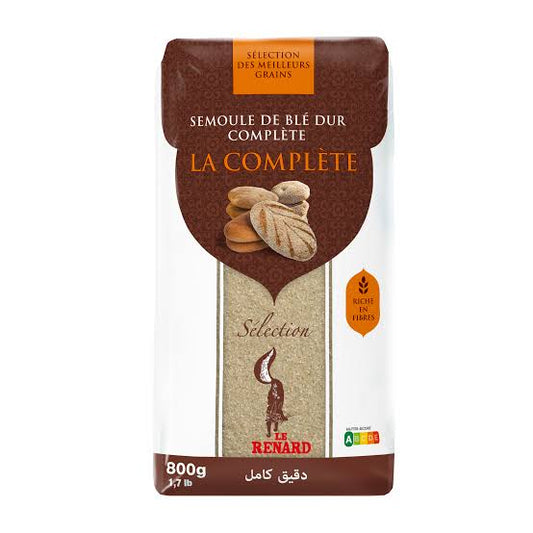 LE RENARD - SEMOULE DE BLE LA COMPLETE 800G