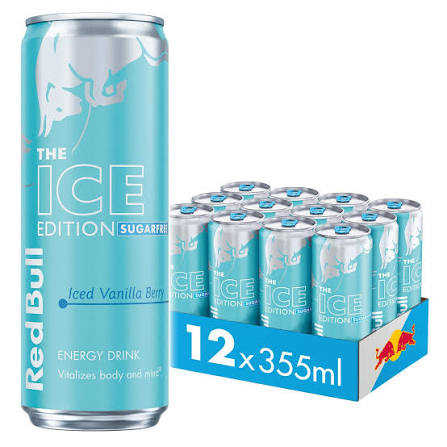 RED BULL ICED VANILLA BERRY SANS SUCRES 12X250ML