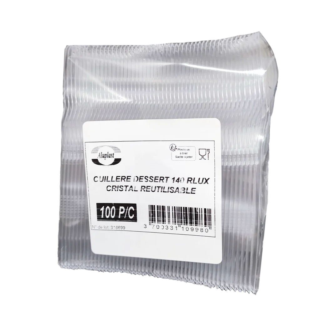 CUILLERE DESSERT 140 EN PLASTIQUE REUTILISABLE *100