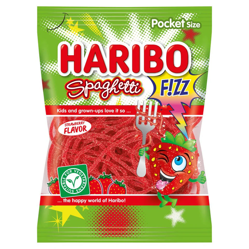 HARIBO S'GHETTI RED FIZZ VEGAN 160G