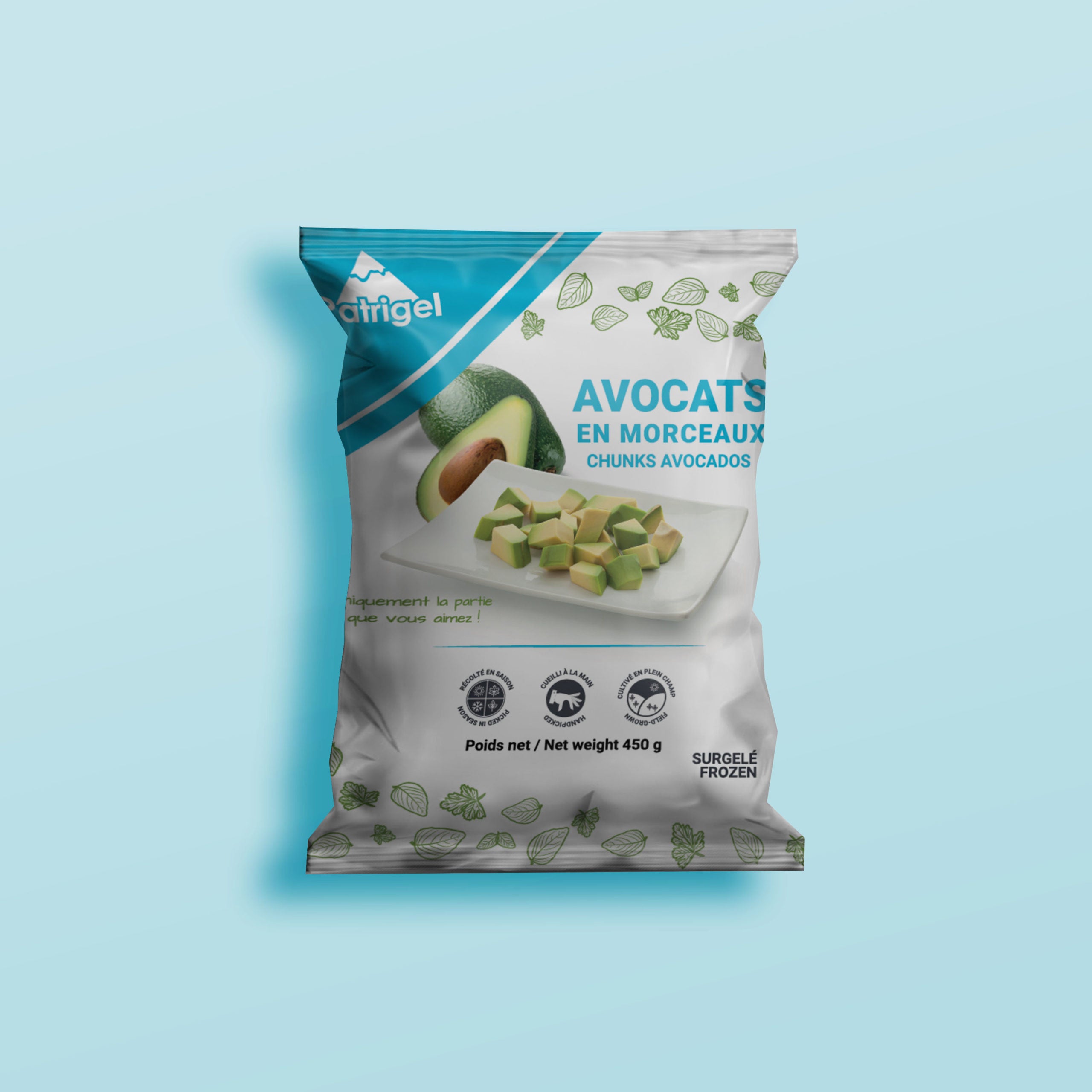 AVOCAT EN MORCEAU CONGELER 1KG