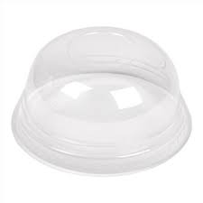 COUVERCLES COUPOLE SANS ORIFICE R.224.01 Ø 8,5x4,2 CM TRANSPARENT PLA (800 UNITÉ)