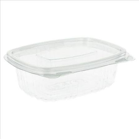 RÉCIPIENTS + COUVERCLE 250 ML 13,2x9,5x4,1 CM TRANSPARENT RPET (600 UNITÉ)