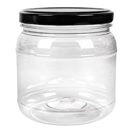 POT AVEC COUVERCLE 500 ML 10x10,5 CM TRANSPARENT PET (88 UNITÉ)