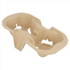 PORTE-GOBELETS, 2 GOBELETS 21x10,5 CM NATUREL CARTON (600 UNITÉ)