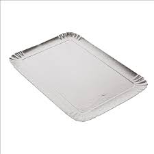 PLATEAUX CATERING 1100 G/M2 19x28 CM ARGENT/OR CARTON (100 UNITÉ)