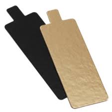 CARTONS PÂTISSERIE DEUX FACES 950 G/M2 4,5x13 CM OR/NOIR CARTON (250 UNITÉ)