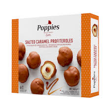 POPPIES - SALTED CARAMEL PROFITEROLES 240G