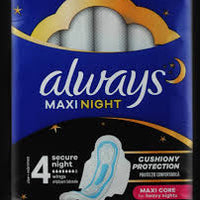 ALWAYS CLASSIQUE MAXI SECURISE NUIT 8PCS AVEC AILES TAILLE 4