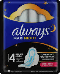 ALWAYS CLASSIQUE MAXI SECURISE NUIT 8PCS AVEC AILES TAILLE 4