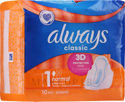 ALWAYS - SERVIETTES HYGIENIQUES CLASSIC 10PCS NORMAL AVEC AILES